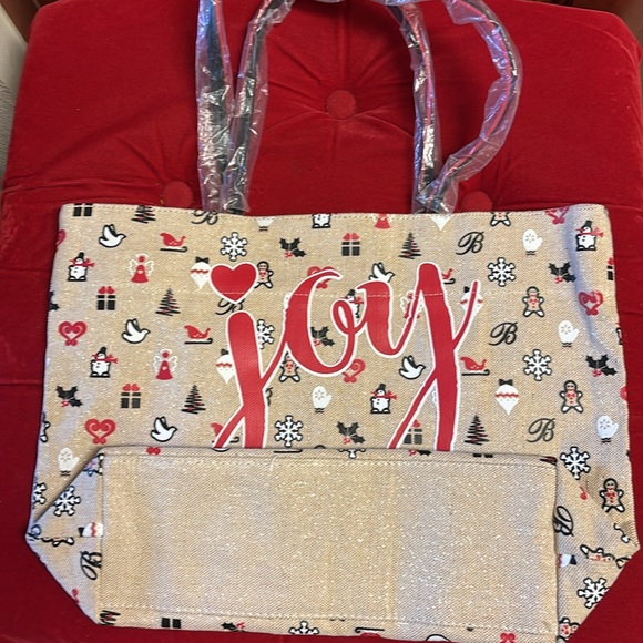 JOY BRIGHTON Tote Red/Beige Brand New - Picture 2 of 5